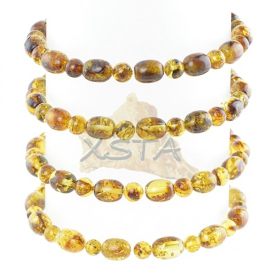 Baltic amber green amber beads bracelet